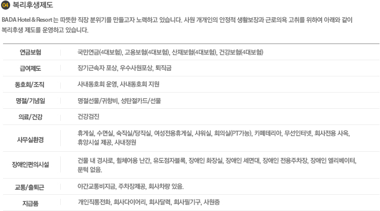 복리후생제도